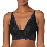 Gossard Damen Superboost Lace Deep V Bralet BH, Black/Electric Blue, 80B