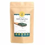 100% Algen Deutsche Spirulina Streusel I Ökologische Vitalstoffe Rohkost, glutenfrei, vegane Ernährung voller Nährstoffe, Reines Naturprodukt aus deutschem Anbau, ohne Zusätze (100, Streusel)