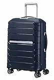 Samsonite Flux - Spinner S, Erweiterbarer Handgepäck, 55 cm, 37/44 L, Blau (Navy Blue)