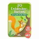Moses. 50 Entdeckerkarten - Suchspiele in der Natur – Kartenset mit Aufgaben zum Suchen & Entdecken, kindgerechte Illustrationen & Texte, für Familien, in Metallbox, ab 5 Jahren