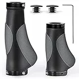 PRUNUS Fahrradgriffe Ergonomisch Lang Kurz, Drehgriffschaltung, 22mm Fahrrad Griffe/Lenkergriffe mit Doppel-Lock-On-Design, Fahrradlenker Griffe für MTB,Rennrad,BMX,Scooter u.s.w.