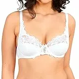 Sans Complexe Damen Push Up COTON D'ARUM Schalen, Spitze, Weiß, 105C (Herstellergröße: EU: 90C)
