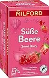 MILFORD Süße Beere | Früchtetee mit Erdbeere-Johannisbeere-Aroma | 20 Teebeutel