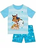 PAW PATROL Schlafanzug | Schlafanzüge Für Jungen | Kurzer Pyjama Kinder | Blau 104