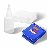 Clip zum Abwischen des Glasfaserkerns, FTTH-Reinigungswerkzeug, Glasfaser-Reinigungswerkzeug-Set, bestehend aus Einer leeren Alkoholflasche und 10 Reinigungswattepads, Glasfaser-Wischclip