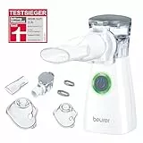 Beurer IH 57 Inhalator, Verneblung mit Schwingmembran- und Aerosol-Technologie, tragbares Inhaliergerät mit wiederaufladbarem Akku, zur Anwendung bei Erkältung, Asthma und anderen Atemwegserkrankungen