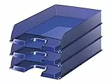Esselte Briefkorb, A4, 10er Pack, Dunkelblau Transparent, Europost, 623600
