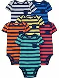 Simple Joys by Carter's Baby Jungen Kurzärmeliger Body, 6er-Pack, Streifen, 0 Monate