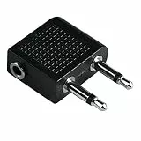 Hama 75122383 Audio Adapter 2 x Klinke männlich 3,5 mm Mono/weiblich 3,5 mm Stereo schwarz