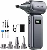 YUSMAN Elektrisches Staubgebläse mit 300000 U/min | Stufenlose Windstärkeregelung (0-100) | Ideal für Schreibtisch, Tastatur, PC-Gehäuse & Auto-Reinigung