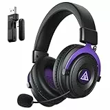 EKSA 2,4GHz Wireless Gaming Headset für PS5/PS4/PC/Switch/Mac, Bluetooth 5.3 Gaming Kopfhörer Kabellos mit Mikrofon, 30ms Latenz, 80 Stunden Akkulaufzeit, LED, USB PC Headset