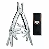 Victorinox Multifunktionswerkzeug Swiss Tool Spirit X, 24 Funktionen, Multitool mit Feststellklinge und Kombi-Spitzzange, Inkl. Nylon-Etui, Silber