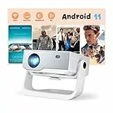 2025 Neuer Smarter Beamer Full HD 1080p, 4K- Unterstützung Heimkino-Beamer mit WLAN und Bluetooth