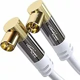 KabelDirekt – 4K Antennenkabel, Koaxialkabel, TV Kabel 90° gewinkelt – 2m – In Deutschland entwickelt (Winkel-Stecker/Winkel-Buchse, Fernsehkabel, digital & analog, für DVB-C/DVB-T/DVB-S, weiß)