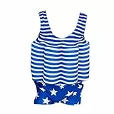 Gifts Treat Kinder Schwimmanzug Baby Junge Mädchen Sonnenschutz Schwimmende Badebekleidung mit einstellbarem Auftrieb UPF 50 (Blau Star, XXS)…