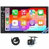 Eonon 7 Zoll Android 13 Doppel-Din-Autoradio 6+64 GB 4G LTE GPS CarPlay Android Auto Screen Mirroring Split Screen Schnellladung Bluetooth WiFi Lautstärkeregler Headunit mit Rückfahrkamera UX6S