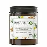 Botanica by Air Wick Duftkerze – Duft: Süßgras und Sandelholz – Nachhaltig hergestellt mit natürlichen Inhaltsstoffen – 1 x 500 g Kerze im Glas