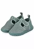 Sterntaler Badeschuhe Uni – Unisex Baby Aquaschuhe knöchelhoch mit Klettverschluss – Strukturierte Sohle – Atmungsaktives Mesh – Kinder Wasserschuhe - Bademode - Farbe mattgrün, Größe 26