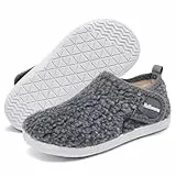 Heiiwarm Hausschuhe Kinder Junge Pantoffeln Kinder Für Mädchen Warm House Indoor Schuhe Plüsch Hausschuhe Grau 34