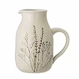 Bloomingville Krug Bea, Farbe Natur, Steingut, D12xH19 cm, 1500 ml, Spülmaschinenfest, handgefertigt, Gefäß, 82047394