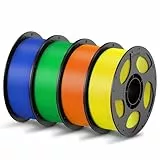 ANYCUBIC PLA Filament 1,75mm, Refill PLA und Spool Kit, 3D Drucker Filament PLA, Vakuumverpackung, Intelligente Identifikation, 4KG Blau Grün Orange Gelb