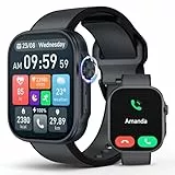 SOUYIE Smartwatch Damen mit Telefonfunktion,1.99' AMODEL Uhren Damen mit Herzfrequenz SpO2 Blutdruck Schlafmonitor,100 Sportmodi Fitness Tracker, 3ATM Wasserdichter sportuhr für Android iOS