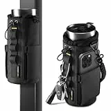 Spigen Life Trinkbecher Tasche LF500 Magnetischer Flaschenhalter für Gym Passend für 20oz–40oz Wasserflaschen mit Fach für Handy und kleine Gegenstände für Fitness, Camping, Outdoor - Schwarz