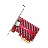 TP-Link Archer TX401 10Gbit/s PCIe Adapter, 1,5 m CAT6A-Ethernet-Kabe, kompatibel mit Windows 11/10/8.1/8/7, Windows Servern und Linux, Platzsparender Einsatz, Kühlkörper