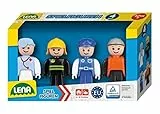 Lena 04490 Spielfiguren Set mit 4 vollbeweglichen Figuren, Actionfiguren Zubehör-Pack TRUXX² Fahrzeug Serie, Aktionfiguren für Drinnen und Draußen, für Kinder ab 12 Monaten