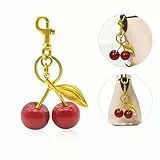 YIUWOD Kirsch AnhäNger - Kirsch-Bag Charm - Cherry Charm - Geeignet FüR Handtaschendekorationen, GeldböRsenzubehöR, Taschendekorationen, AutoinnenräUme, Niedliche ErgäNzungen Zu Verschiedenen Beuteln