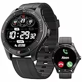 TOOBUR Smartwatch Herren Alexa Eingebaut mit Telefonfunktion, 44mm Fitnessuhr mit Herzfrequenz Schrittzähler Schlafüberwachung Pulsmesser IP68 Wasserdicht, Kompatibel Android & iOS