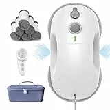 Tosima W3 Fensterreiniger, automatischer Sprüher in Zwei Richtungen mit dreifachem Sicherheitssystem, 3800 Pa Saugleistung, intelligente Navigation & Küchenroboter, mit Fernbedienung