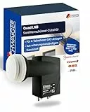 SCHWAIGER Quad LNB digital I Low Noise Blockconverter für 4 Teilnehmer I witterungsbeständig & robust für störungsfreien SAT-Empfang I ohne Multischalter betreibbar & geeignet für Multifeedanlagen