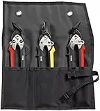 BESSEY ErdiIdeal-Scheren-Set Rolltasche DSET15, Rolltasche enthält 1x D15A 1 x D15S und 1 x D15L