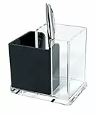 Wedo 606001 Acryl Butler (Acryl Exklusiv, 2 Fächer) glasklar/schwarz