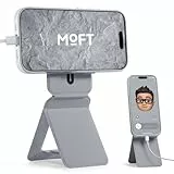 MOFT Handy Stativ Ständer, Magnetische Handy Ständer Stativ für Smartphone, MOVAS Veganes Leder Mini Stativ für iPhone 17/16/15/14/13/12 Serie mit Winkeleinstellung & Starken Magneten (Zement)