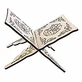 PRETYZOOM Koran Halter Holz Buchstütze Leseständer Vintage Weiß 29x21x18cm Muslimische Islamische Ramadan Dekorationen Eid Mubarak Gebet Buch Standhalter