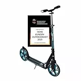 muuwmi Aluminium Scooter Pro – Tretroller, 215 mm, ABEC 7, für Kinder und Erwachsene, GS-geprüft, höhenverstellbar, blau