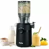 Fretta Entsafter,Slow Juicer mit 108MM Breite und Größere Fütterungsröhre,Füllvolumen für ganze Gemüse und Obst,BPA-frei Tritan-Material Entsafter,Einfacher Installation,200W