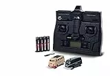 Carson 500504152 1:87 VW T1 Polizei+ Malteser Combo 2.4GHz LCD - Fahrfertiges Modell, 2.4 GHz Fernsteuerung mit Ladeanschluss, inkl. 4xAAA Senderbatterien, mit LED Beleuchtung, Anleitung