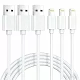 iPhone-Ladekabel, 1,8 m, Apple MFi-zertifiziert, Lightning-auf-USB-Kabel, 2,4 A, Schnellladekabel für iPhone 14, 13, 12, 11 Pro, Max, XS, XR, X, 8, 7, 6 Plus, 5, iPad und iPod, 3 Stück