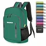 Bekahizar Faltbarer Rucksack Leicht Klein Wanderrucksack 20L Reiserucksack Tagesrucksack Tasche für Männer Frauen Jugendliche Outdoor Wandern Reisen (Türkisblau)