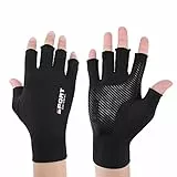 Faletony Fingerlose Fahrradhandschuhe - Angeln Gloves für Herren und Damen, Touchscreen rutschfeste Thermo Sport Handschuhe für Motorrad, Camping, Wandern, Bergsteigen