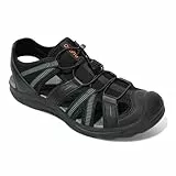 OutPro Herren Sport Outdoor Sandalen Wasserdichte Wandersandalen Wanderschuhe Sandale Sommer Bequeme Trekkingschuhe (Schwarz, Erwachsene, Herren, 43, Numerisch, EU Schuhgrößensystem, M)