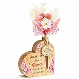 Charfia Oma Geschenk Geburtstag, Herzvase Geschenke Geburtstagsgeschenk für Oma Geschenke Geschenk Geburtstag Weihnachtsgeschenke