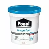 Ponal Holzleim Wasserfest, Montagekleber mit hoher Verleimungsfestigkeit für Feuchträume, wasserfester Kleber zur Montage-, Fugen- & Flächenverleimung, 1x760g
