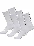 hummel Herren FUNDAMENTAL Sportsocken - Ideal für Sport & Alltag - Feuchtigkeitsmanagement - Fußgewölbeunterstützung - 6 Paar Socken - weiß - 46-48 (14)