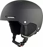 ALPINA ZUPO - sicherer, stoßabsorbierender, belüfteter & schlagfester Skihelm für Kinder - Black matt - L (54-58 cm)