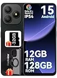Blackview Wave 9C Handy Ohne Vertrag, Android 15 Phone, 12GB+128GB/2TB TF, 6.56', 5000mAh Smartphone Ohne Vertrag Günstig, IP54, 13MP+8MP, Fingerabdruck/GPS/OTG/Ring-Halter Handyhülle