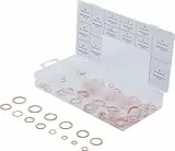 BGS 8132 | Dichtring-Sortiment | 75-tlg. | Kupfer | metrisch | für Öl-Ablassschrauben | Kupferringe | Dichtungs-Satz | Unterlegscheiben
